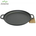 Novo Non-Stick Plano Rodada Pizza Pedra Elenco Iorn Pizza Pan